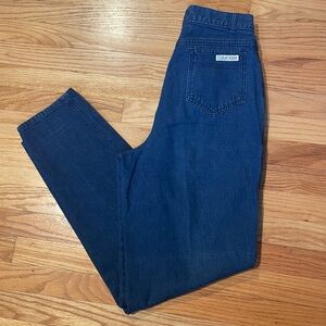 VTG 80s Calvin Klein High Waisted Tapered Dark Wash Jeans
